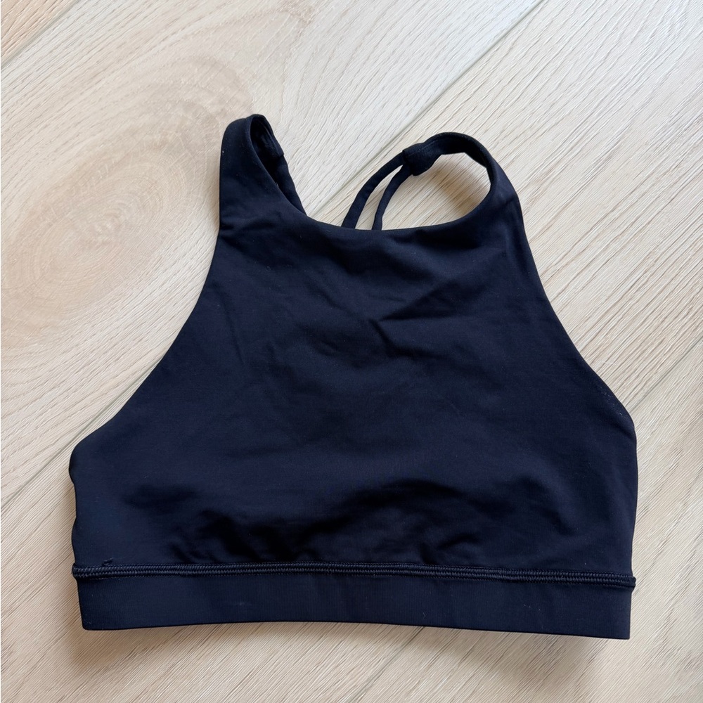 Black lululemon High Neck Sports Bra